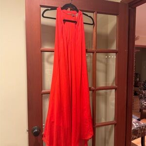 Chic Scarlet High-Low Dress